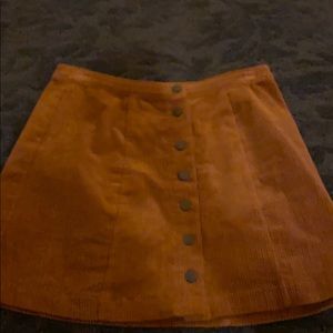 Button Up Corduroy Skirt